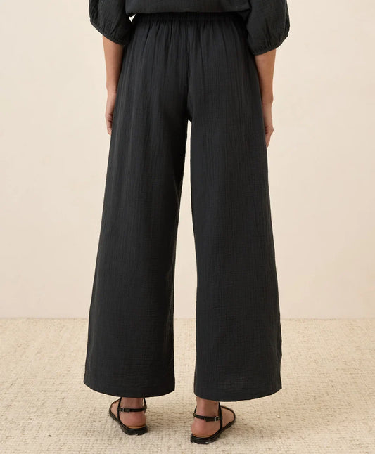 clearance coastal double gauze split hem pant