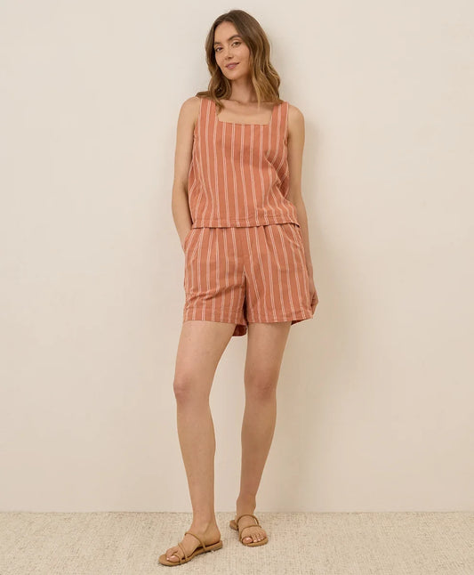 clearance canopy linen blend high-waisted short