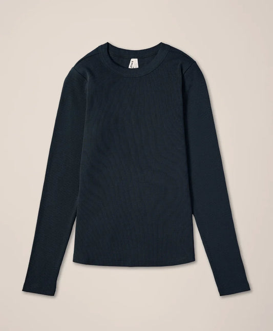 clearance perfect rib crewneck long sleeve tee